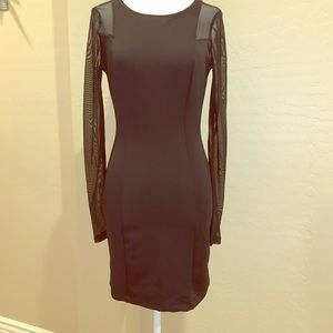 Forever 21  Dress Body-Contour Sheer Sleeves EUC